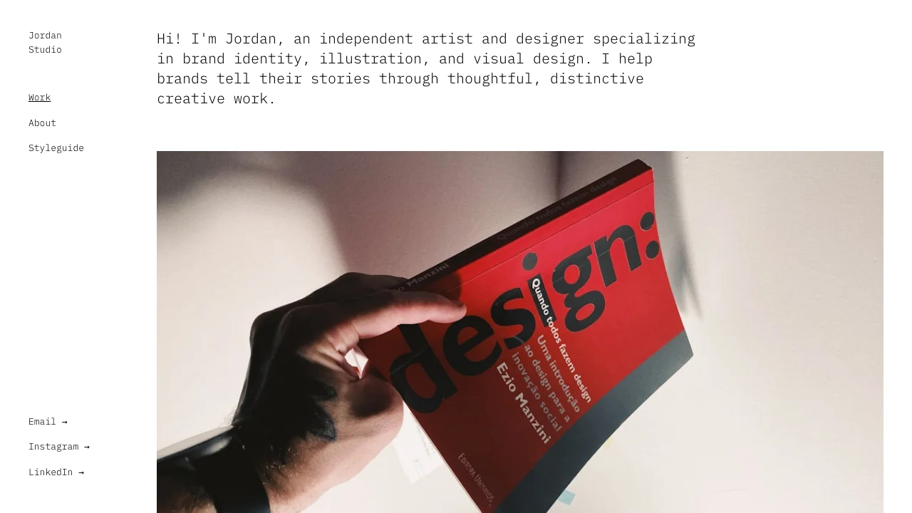 Loading preview of Minimalist Graphic Designer Portfolio